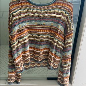 Colorful Striped Knit Sweater